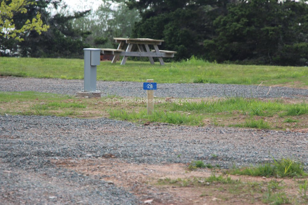 Campsite 28 in Five Islands Provincial Park Campground at Five Islands